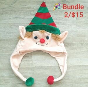 Critter Cap Plush Elf Character Ear Flap Winter Hat - Costume Hat